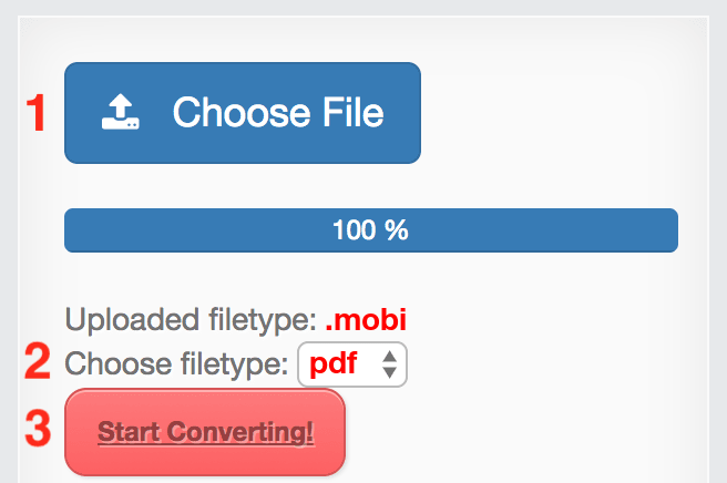 How to convert MOBI files online to PDF